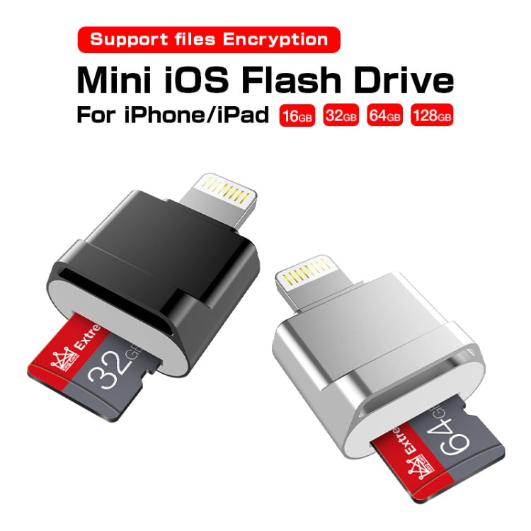 MicroDrive 8pin To TF Card Adapter Mini iPhone & iPad TF Card Reader (Silver) - by MICRODRIVE | Online Shopping South Africa | PMC TechLife | Buy Now Pay Later Mobicred
