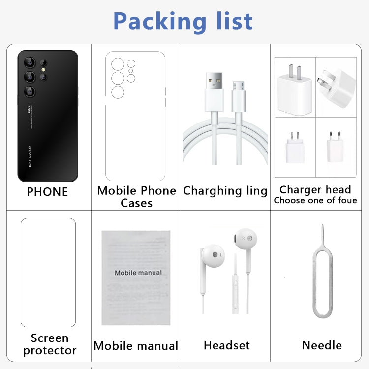 S23 Ultra / U19, 3GB+64GB, 6.53 inch Screen, Face ID & Side Fingerprint Identification, Android 9.1 MTK6753 Octa Core, Network: 4G, Dual SIM(Black) - by PMC TechLife | Online Shopping South Africa | PMC TechLife | Buy Now Pay Later Mobicred