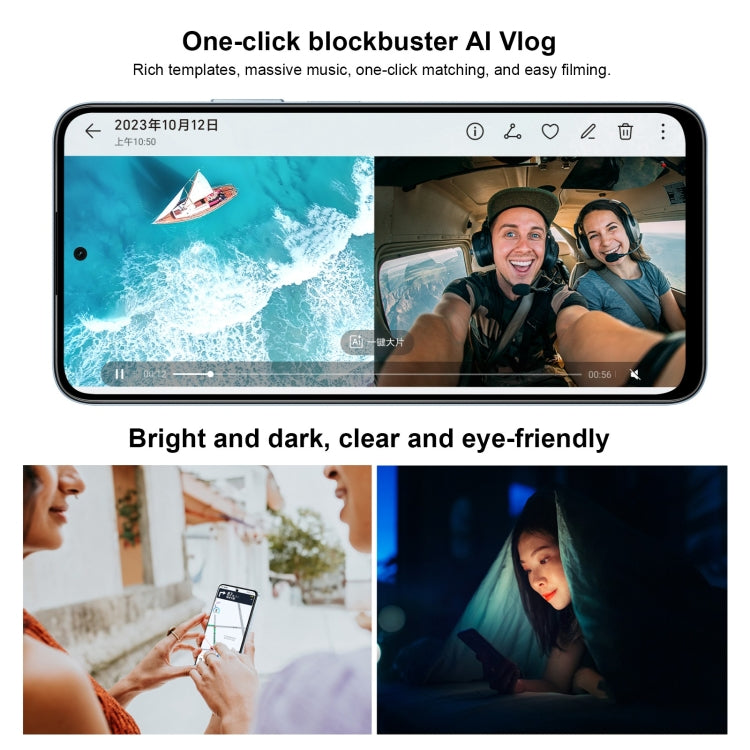 Honor Play 50 Plus, 12GB+256GB, 6.8 inch MagicOS 7.2 Dimensity 6020 Octa Core up to 2.2GHz, Network: 5G, OTG, Not Support Google Play(Green) - free shipping - PMC TechLife - Order now!