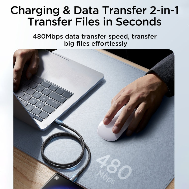 JOYROOM SA32-CC3 Starry Series 60W USB-C / Type-C to USB-C / Type-C Fast Charging Data Cable, Length:1m(Black) - USB-C & Type-C Cable by JOYROOM | Online Shopping South Africa | PMC TechLife