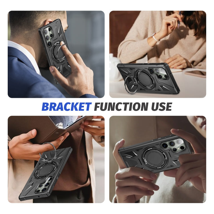 For Samsung Galaxy S23 Ultra 5G MagSafe Magnetic Shockproof Phone Case with Ring Holder(Black) - free shipping - PMC TechLife - Order now!