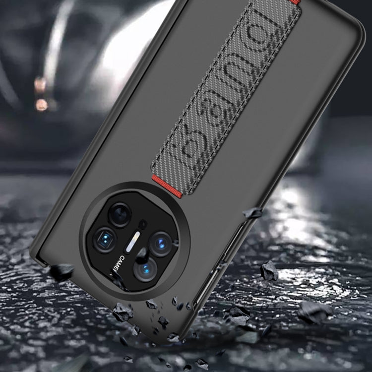 For Huawei Mate X5 GKK Wristband Integrated Privacy Film Magnetic Hinge Phone Case(Black) - free shipping - PMC TechLife - Order now!