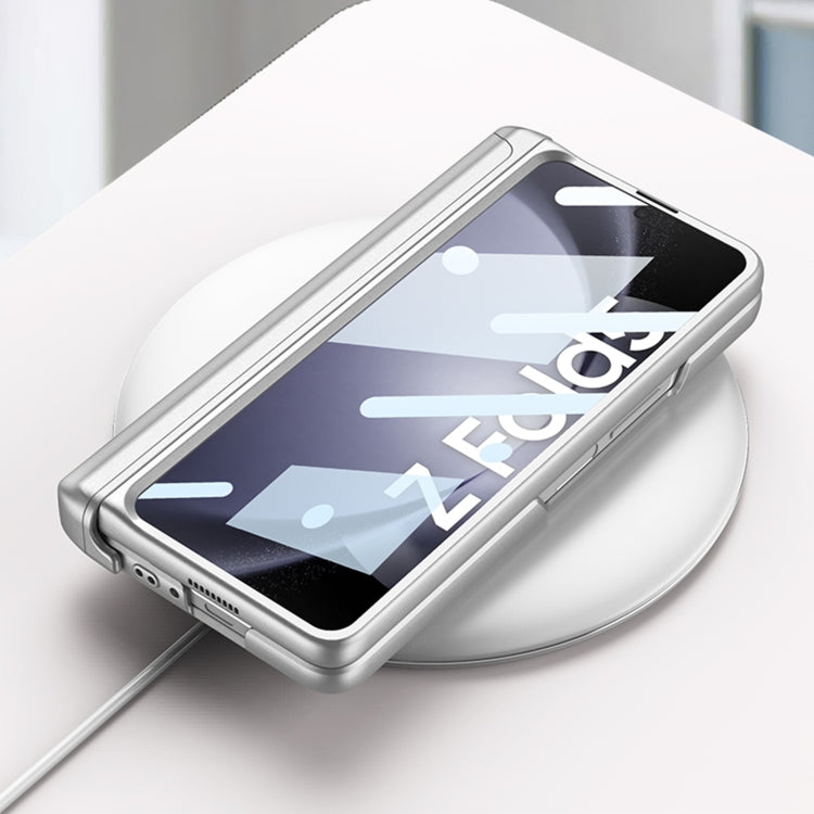 For Samsung Galaxy Z Fold5 GKK Integrated Folding Mech Shell PC Phone Case with Slide Pen Box(Silver) - free shipping - PMC TechLife - Order now!