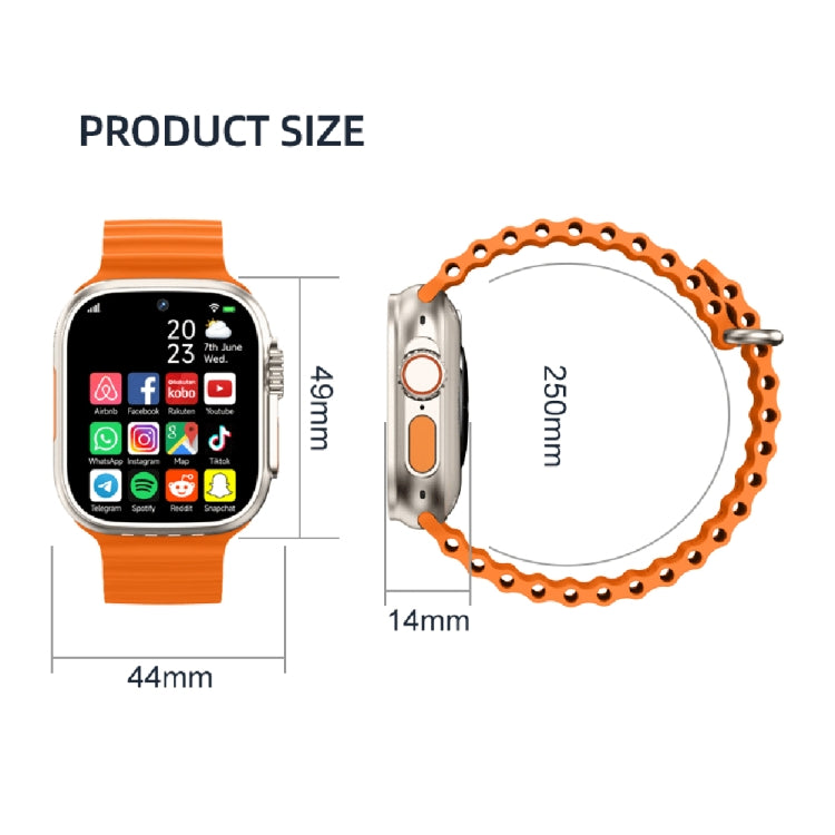 GS37 1.95 inch Screen Smart Phone Watch, 1GB+16GB, Android 9.0, Spreadtrum SL8541E, Network: 4G, Single Nano SIM, Front & Rear Camera(Black) - Smart Watches by PMC TechLife | Online Shopping South Africa | PMC TechLife | Buy Now Pay Later Mobicred