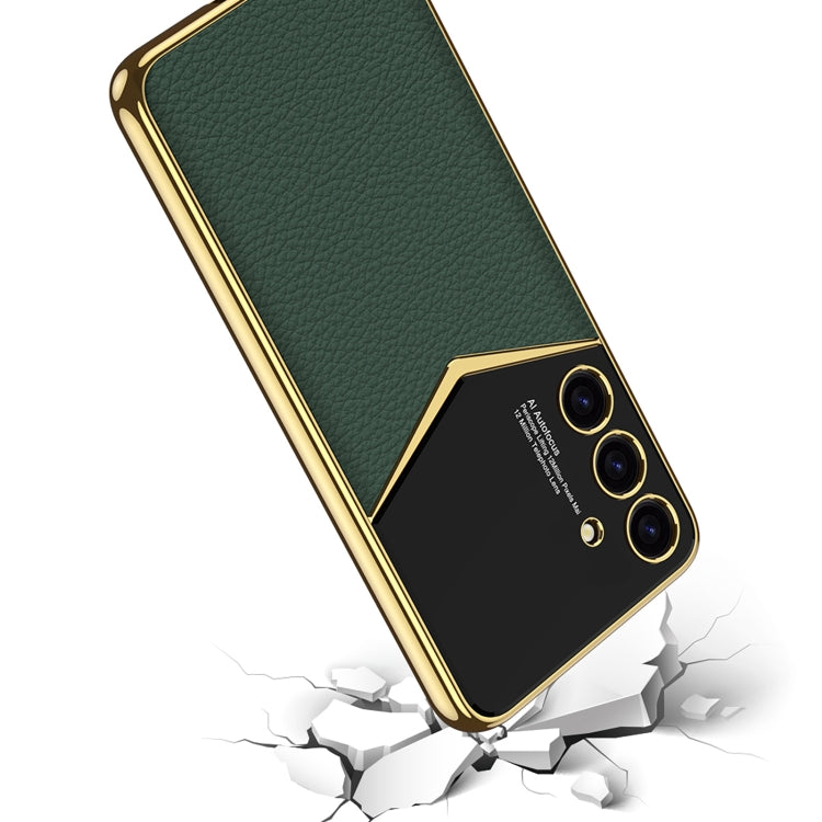 For Samsung Galaxy S24 5G GKK Plating Soft TPU + Leather Full Coverage Phone Case without Pen(Purple) - Galaxy S24 5G Cases by GKK | Online Shopping South Africa | PMC TechLife | Buy Now Pay Later Mobicred