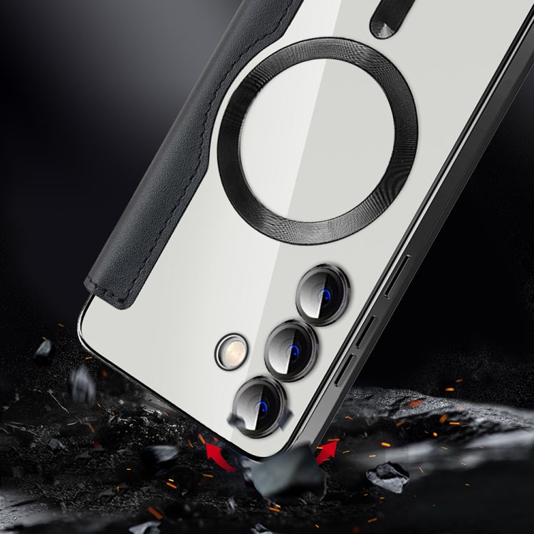 For Samsung Galaxy S24+ 5G MagSafe Magnetic RFID Anti-theft Leather Phone Case(Pink) - Galaxy S24+ 5G Cases by PMC TechLife | Online Shopping South Africa | PMC TechLife