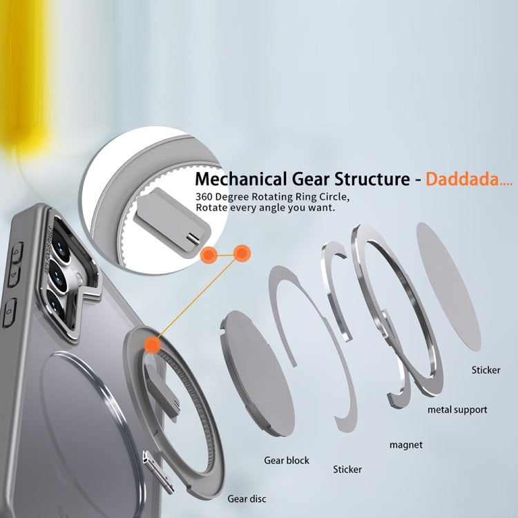 For Samsung Galaxy S23 5G 360-degree Rotating MagSafe Magnetic Holder Phone Case(Titanium Grey) - Galaxy S23 5G Cases by PMC TechLife | Online Shopping South Africa | PMC TechLife