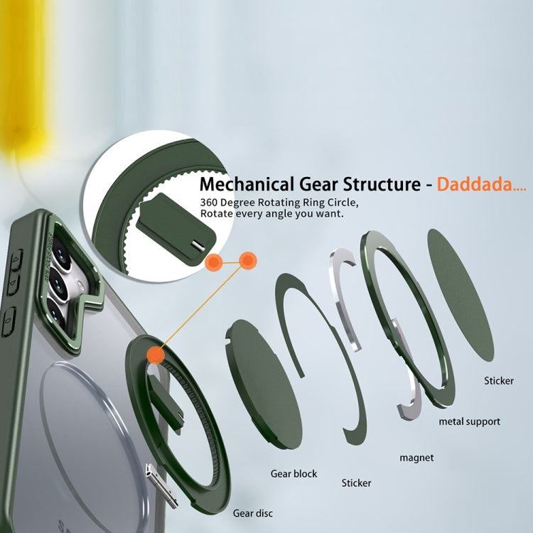 For Samsung Galaxy S24 5G 360-degree Rotating MagSafe Magnetic Holder Phone Case(Green) - free shipping - PMC TechLife - Order now!