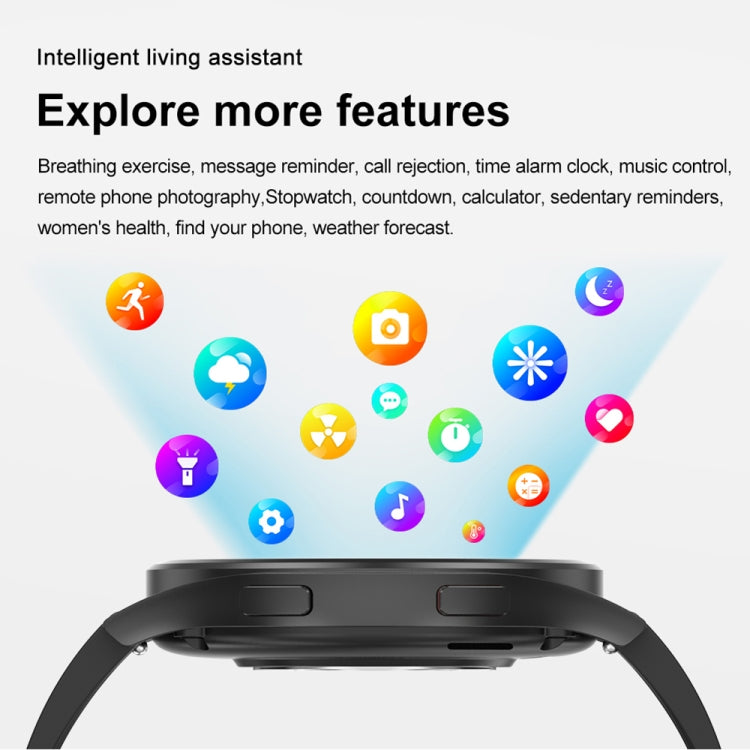 1.43 inch Silicone Strap Bluetooth Call Smart Watch Support ECG / Non-invasive Blood Sugar(Light Yellow) - free shipping - PMC TechLife - Order now!