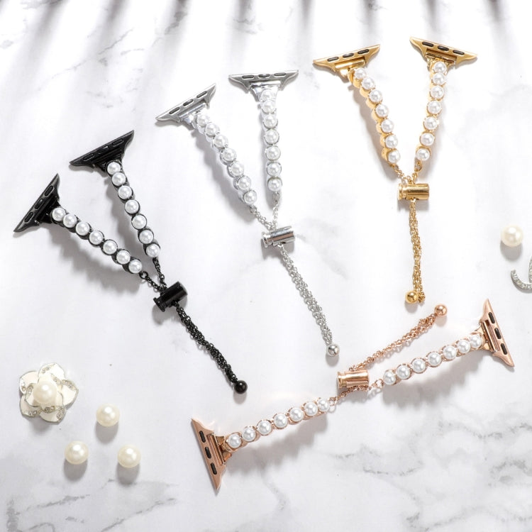 For Apple Watch Ultra 49mm Pearl Bracelet Metal Watch Band(Silver) - free shipping - PMC TechLife - Order now!