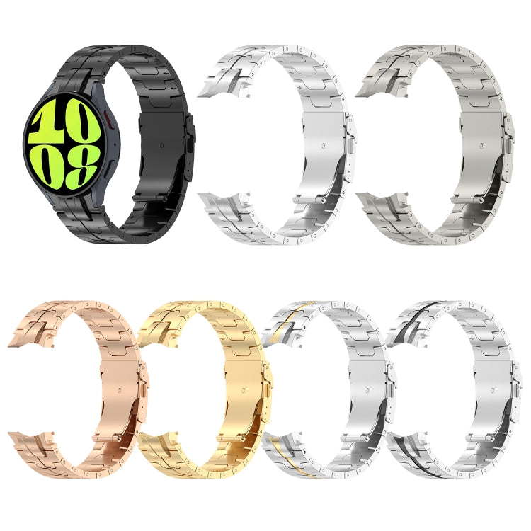 For Samsung Galaxy Watch 6 / 6 Classic Button Style Stainless Steel Watch Band(Black) - free shipping - PMC TechLife - Order now!