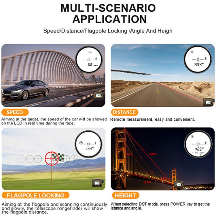 SNDWAY SW1500A Handheld Outdoor Waterproof Telescope Range Finder Distance Measurer, 1500m - free shipping - PMC TechLife - Order now!