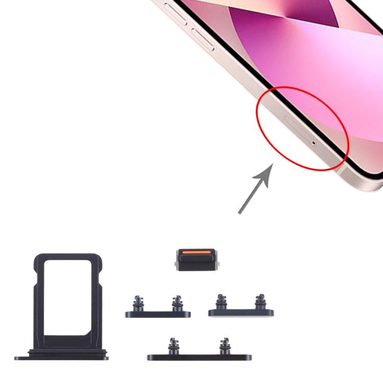 SIM Card Tray + Side Keys for iPhone 13 Mini(Midnight) - Others by PMC TechLife | Online Shopping South Africa | PMC TechLife