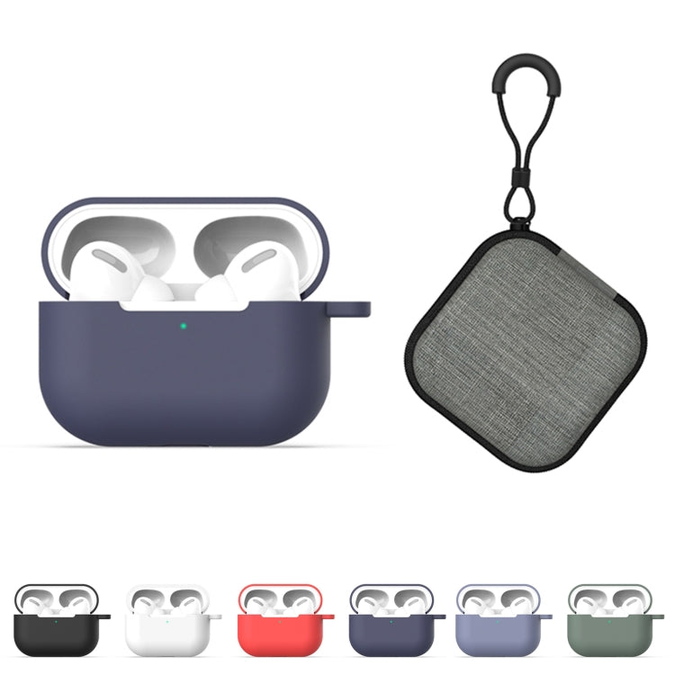 For AirPods Pro 5 in 1 Silicone Earphone Protective Case + Earphone Bag + Earphones Buckle + Hook + Anti-lost Rope Set(Red) - For AirPods Pro by PMC TechLife | Online Shopping South Africa | PMC TechLife | Buy Now Pay Later Mobicred