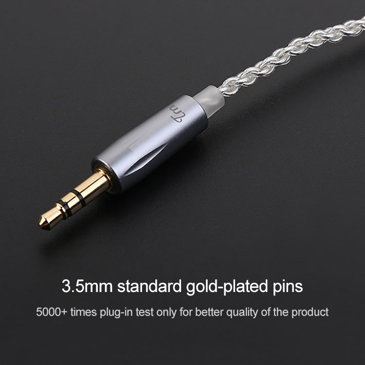 TRN Silver Plated Upgrade Cable Headphones Cable with A2DC Connection for TRN V10 V20 Earphone - Cable & Splitter by TRN | Online Shopping South Africa | PMC TechLife | Buy Now Pay Later Mobicred