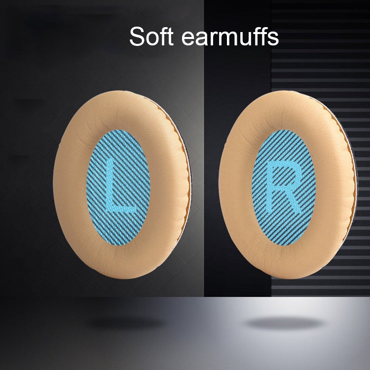 1 Pair Soft Earmuff Headphone Jacket with LR Cotton for BOSE QC2 / QC15 / AE2 / QC25 / QC35(Grey+Blue) - Earmuff & Pad by PMC TechLife | Online Shopping South Africa | PMC TechLife | Buy Now Pay Later Mobicred