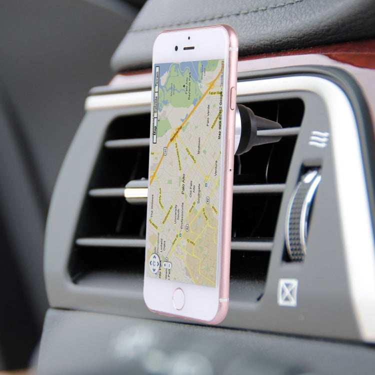 Car Magnetic Air Vent Mount Dock Holder with Quick-snap, For iPhone, Galaxy, Huawei, Xiaomi, LG, HTC and other Smartphones(Silver) - Car Holders by PMC TechLife | Online Shopping South Africa | PMC TechLife