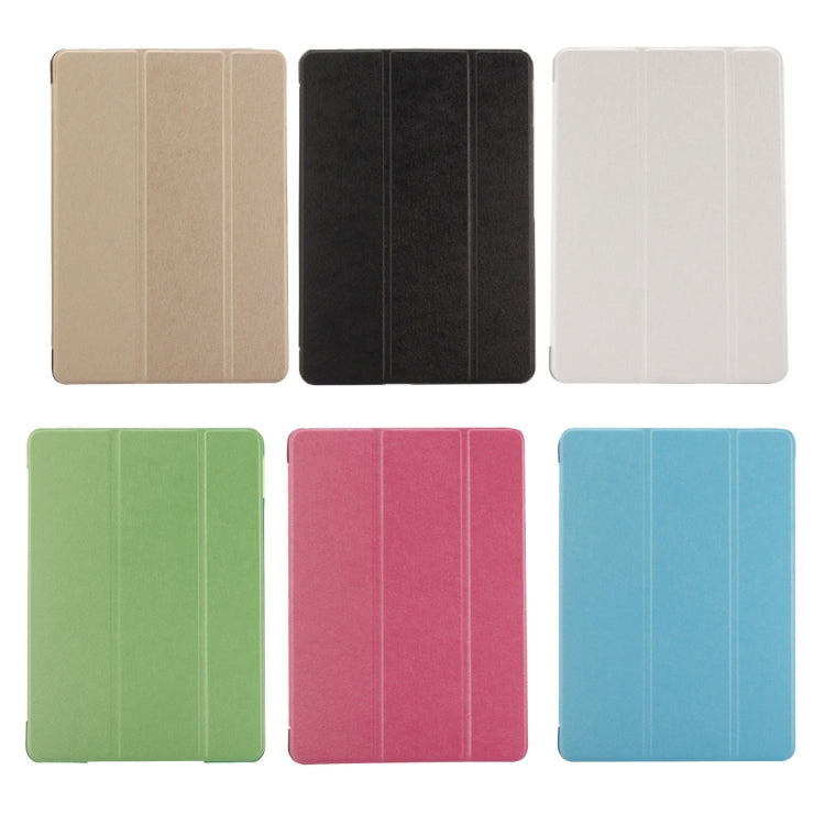 For iPad 9.7 (2018) & iPad 9.7 inch (2017) & iPad Air Silk Texture Horizontal Flip Leather Case with Three-folding Holder(Blue) - iPad 9.7 (2018) & (2017) Cases by PMC TechLife | Online Shopping South Africa | PMC TechLife | Buy Now Pay Later Mobicred