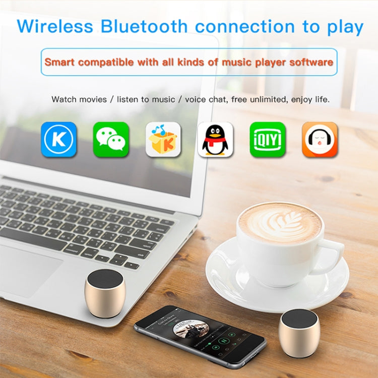 SARDiNE F1 Aluminium Alloy Stereo Wireless Bluetooth Speaker with Charging Dock, Support Hands-free(Gold) - free shipping - PMC TechLife - Order now!