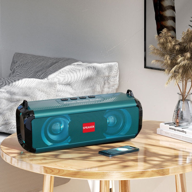EBS-045 Wireless Stereo RGB Mini Portable Outdoor Music Subwoofer Stereo Speaker with Light (Green) - Desktop Speaker by PMC TechLife | Online Shopping South Africa | PMC TechLife