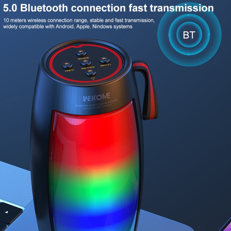 WEKOME D40 5W Sound Pulse Colorful Bluetooth Speaker (White) - free shipping - PMC TechLife - Order now!