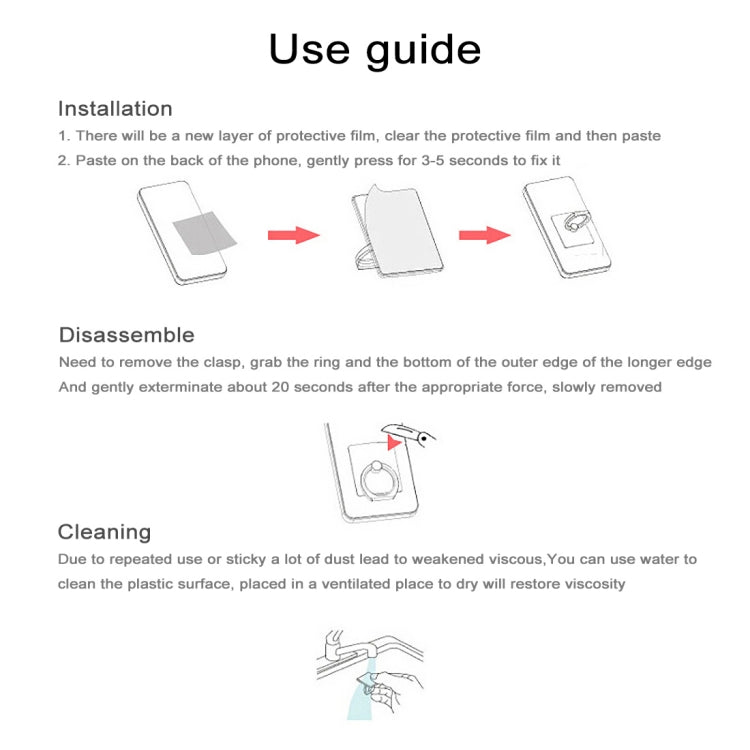 100 PCS Universal Finger Ring Mobile Phone Holder Stand(Black) - Ring Holder by PMC TechLife | Online Shopping South Africa | PMC TechLife