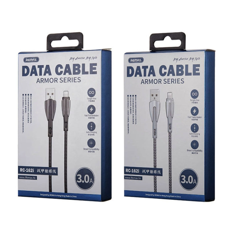 REMAX RC-162i Armor Series 3A USB to 8 Pin Charging Cable, Cable Length: 1m (Silver) - Normal Style Cable by REMAX | Online Shopping South Africa | PMC TechLife