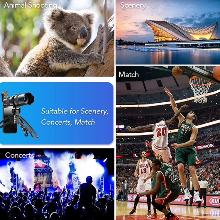 APEXEL APL-20-40XJJ04 20-40X HD External Dual-adjustment Zoom Telescope Universal Telephoto Phone Lens - Others Lens by APEXEL | Online Shopping South Africa | PMC TechLife