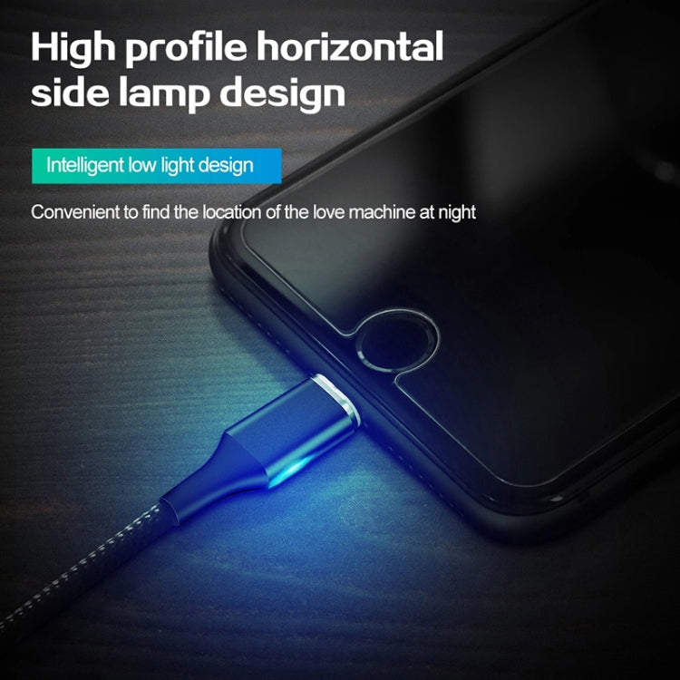 M11 3 in 1 5A USB to 8 Pin + Micro USB + USB-C / Type-C Nylon Braided Magnetic Data Cable, Cable Length: 2m (Black) - Charging Cable & Head by PMC TechLife | Online Shopping South Africa | PMC TechLife