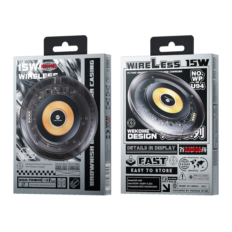 WK WP-U94 15W Flying Saucer Desktop Wireless Charger - free shipping - PMC TechLife - Order now!