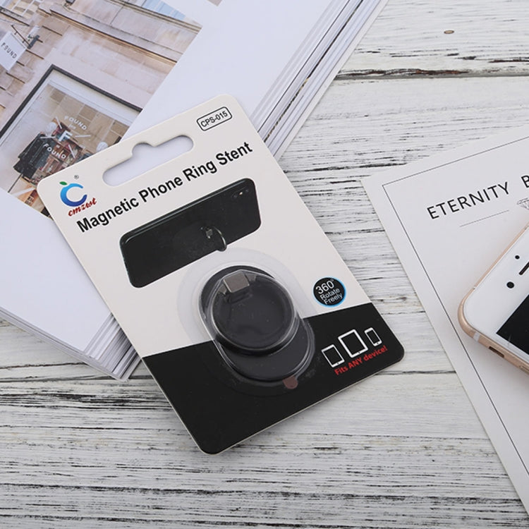 Universal Phone Adhesive Metal Plate 360 Degree Rotation Stand Finger Grip Ring Holder(Black) - Ring Holder by PMC TechLife | Online Shopping South Africa | PMC TechLife