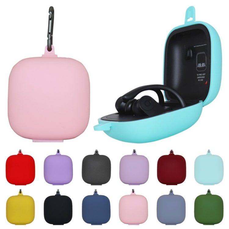 Solid Color Silicone Wireless Bluetooth Earphone Protective Case for Beats Powerbeats Pro(Light Purple) - Other Case by PMC TechLife | Online Shopping South Africa | PMC TechLife