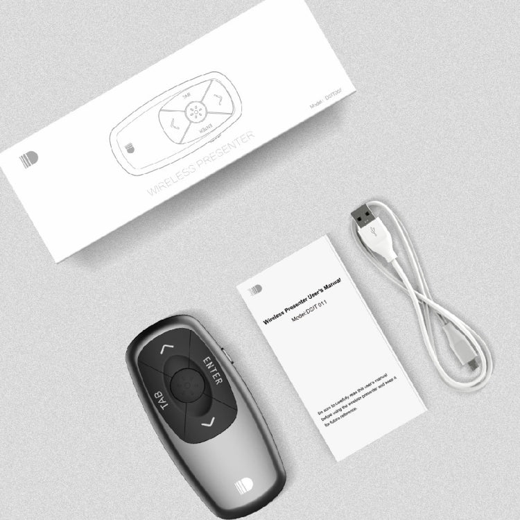 Doosl DSIT011 2.4GHz Mini Rechargeable PowerPoint Presentation Remote Control, Control Distance: 100m(Black) - by DOOSL | Online Shopping South Africa | PMC TechLife | Buy Now Pay Later Mobicred