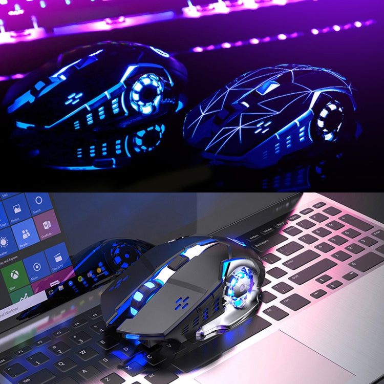 YINDIAO A4 2.4GHz 1600DPI 3-modes Adjustable Rechargeable Wireless Silent Gaming Mouse (Black Silver) - free shipping - PMC TechLife - Order now!