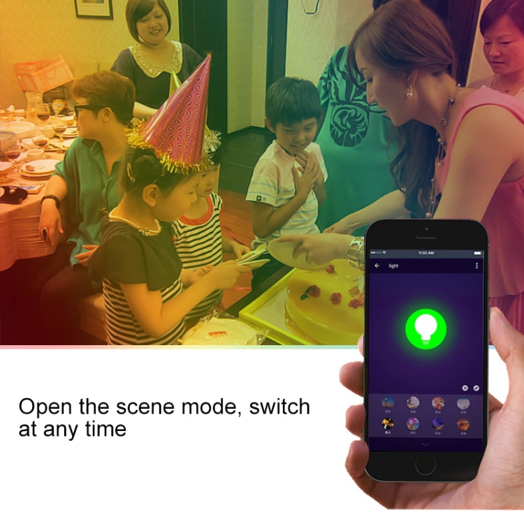 E27 7W White Light+RGB Smart LED Light Bulb, WiFi 2.4GHz Works with Alexa & Google Home, FCC / CE / RoHS Certificated, AC 85-265V - Smart Light Bulbs by PMC TechLife | Online Shopping South Africa | PMC TechLife