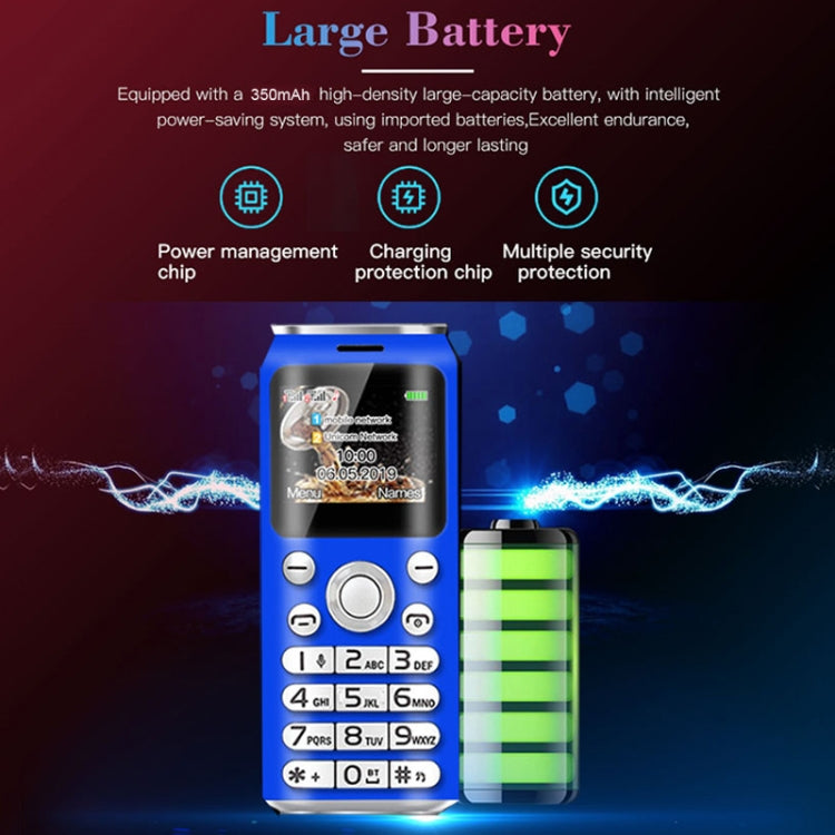 Satrend K8 Mini Mobile Phone, 1.0 inch, Hands Free Bluetooth Dialer Headphone, MP3 Music, Dual SIM, Network: 2G(Blue) - free shipping - PMC TechLife - Order now!