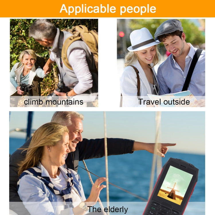 Rugtel R3C Rugged Phone, IP68 Waterproof Dustproof Shockproof, 2.8 inch, MTK6261D, 2000mAh Battery, SOS, FM, Dual SIM(Red) - free shipping - PMC TechLife - Order now!