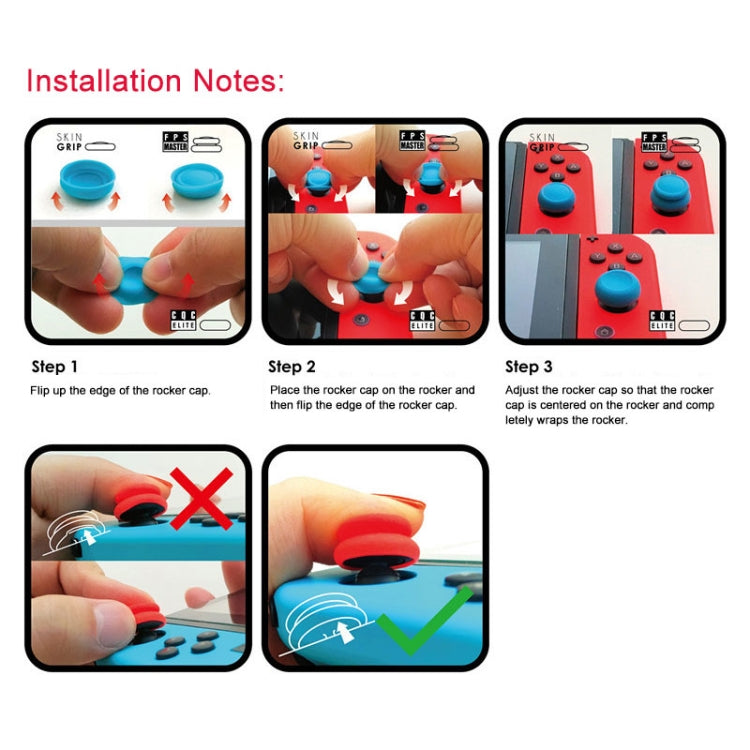 Left + Right Gamepad Rocker Cap Button Cover for Switch(Green+Red) - free shipping - PMC TechLife - Order now!