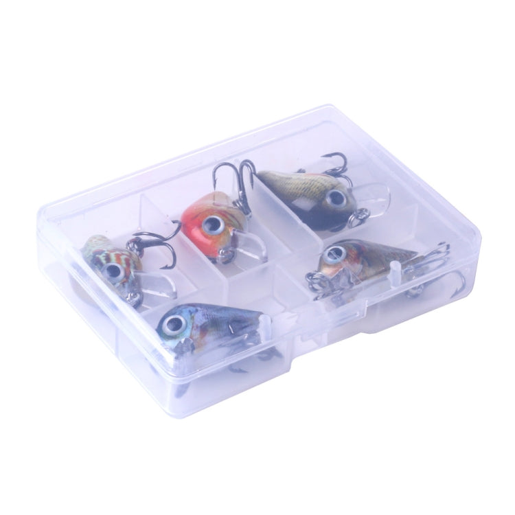 HENGJIA 5 PCS 2.7cm/1.5g Luya Rock Fishing Lures Bait Bionic Kit with Plastic Box - Fishing Lures by HENGJIA | Online Shopping South Africa | PMC TechLife | Buy Now Pay Later Mobicred