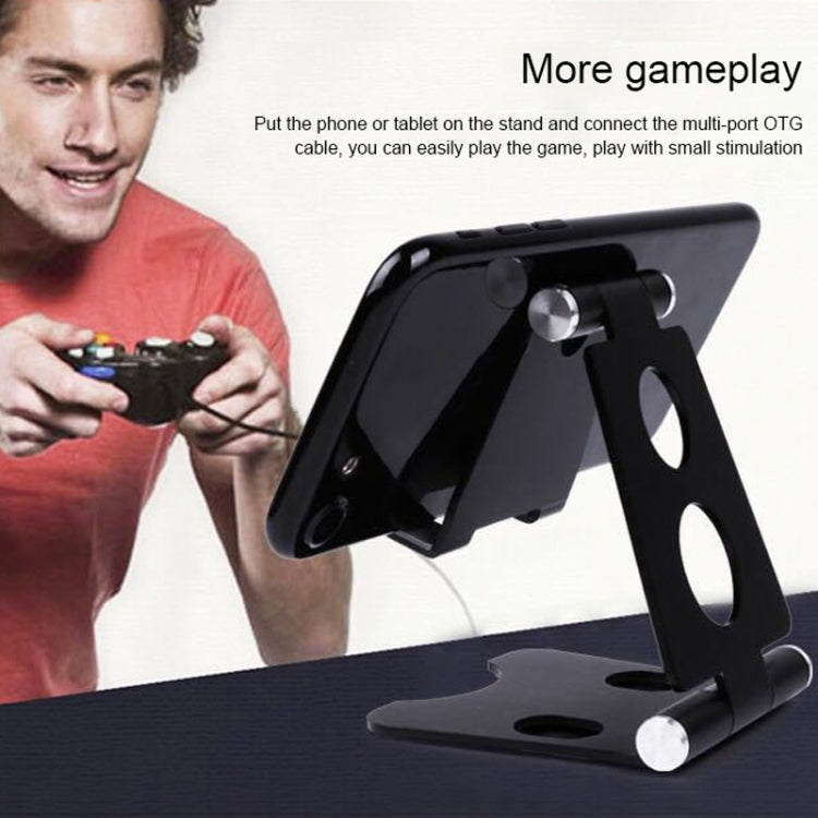 ROOSTAND R2 Aluminum Alloy Mobile Desktop Tablet Bracket Double Folding Lazy Artifact, Size: 6.4x7x9cm(Champagne Gold) - Desktop Holder by PMC TechLife | Online Shopping South Africa | PMC TechLife