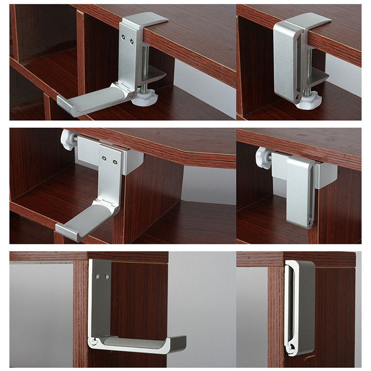 Paste Screw Type Metal Foldable Headset Stand Display Hanger(Black) - Anti-lost & Holder by PMC TechLife | Online Shopping South Africa | PMC TechLife