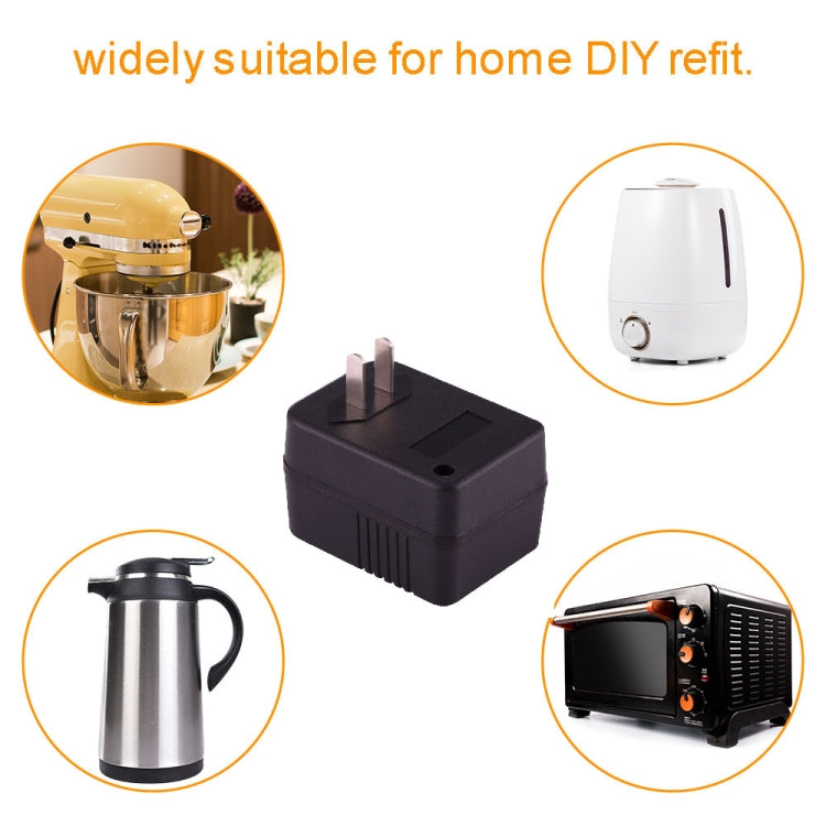 110V to 220V 50W AC Power Socket Adapter, EU/US Plug to US Plug(Black) - Plug Adaptor by PMC TechLife | Online Shopping South Africa | PMC TechLife