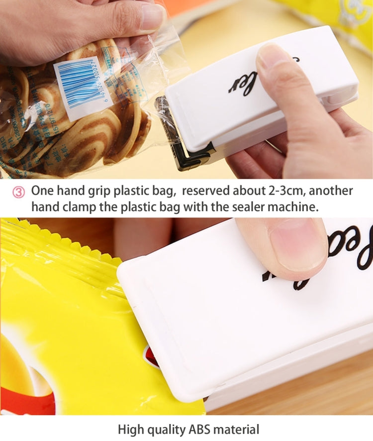 Multi-function Mini Portable Handy Plastic Bag Sealer Sealing Machine(White) - free shipping - PMC TechLife - Order now!