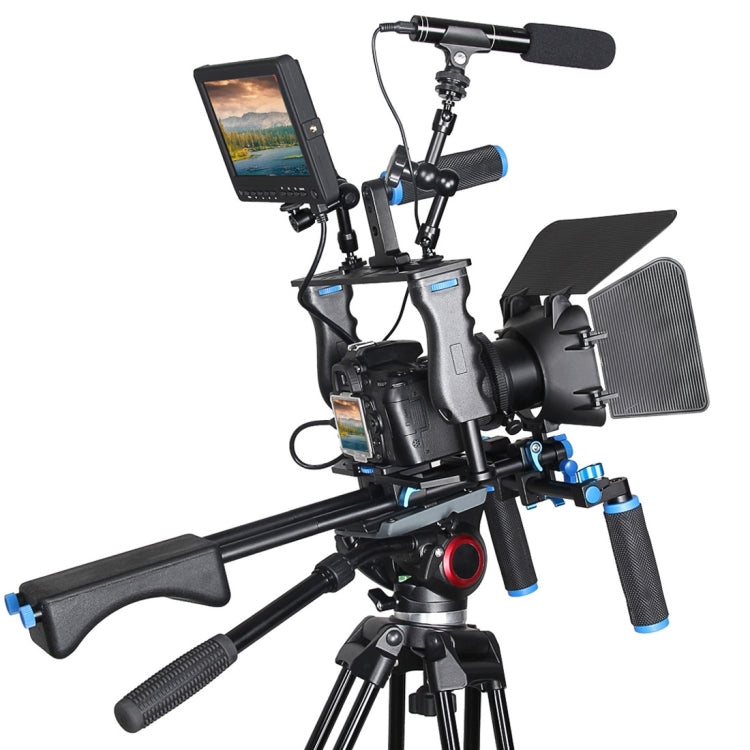 YELANGU YLG1103A-A Dual Handles Camera Shoulder Mount + Camera Cage Stabilizer Kit with Matte Box for DSLR Camera / Video Camera - free shipping - PMC TechLife - Order now!