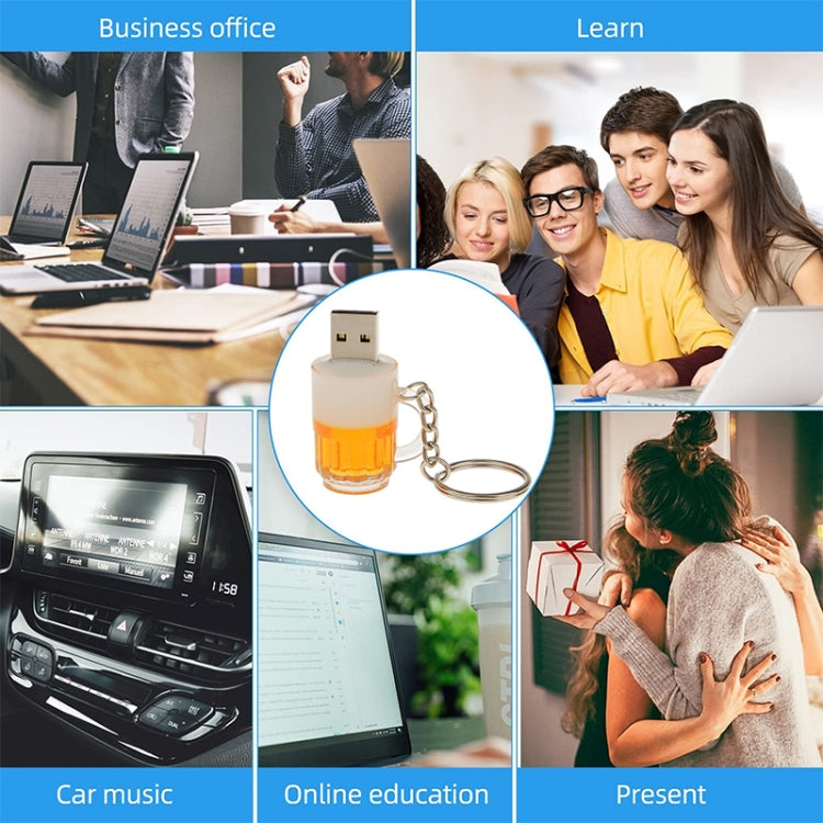 Beer Keychain Style USB Flash Disk with 32GB Memory - USB Flash Drives by PMC TechLife | Online Shopping South Africa | PMC TechLife