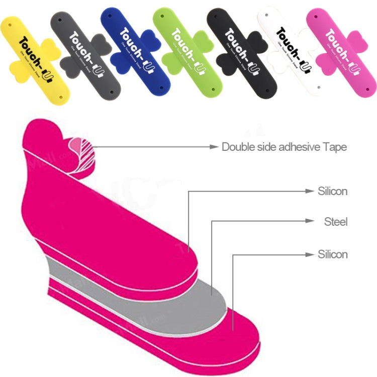 100 PCS Touch-u One Touch Universal Silicone Stand Holder, 100 PCS Touch-u One Touch Universal Silicone Stand Holder(Black) - Desktop Holder by PMC TechLife | Online Shopping South Africa | PMC TechLife