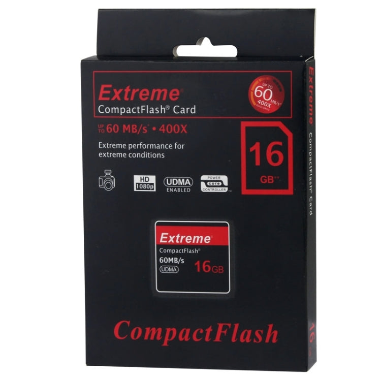 16GB Extreme Compact Flash Card, 400X Read Speed, up to 60 MB/S (100% Real Capacity) - CF Card by PMC TechLife | Online Shopping South Africa | PMC TechLife