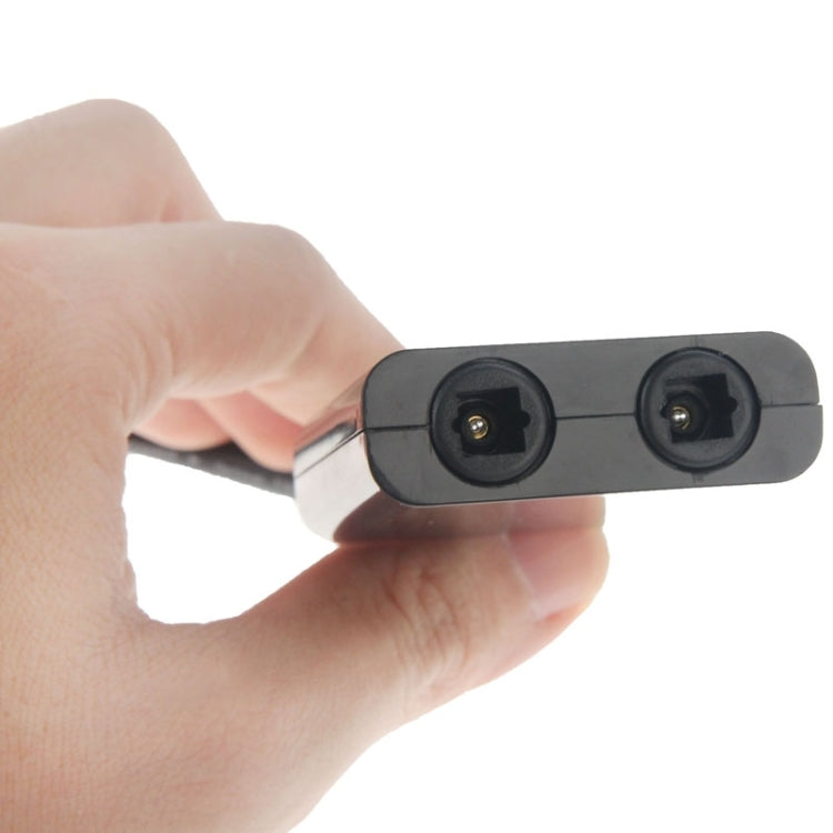 EMK Digital Toslink Optical Fiber Audio Splitter 1 to 2 Cable Adapter for DVD Player(Black) - free shipping - PMC TechLife - Order now!