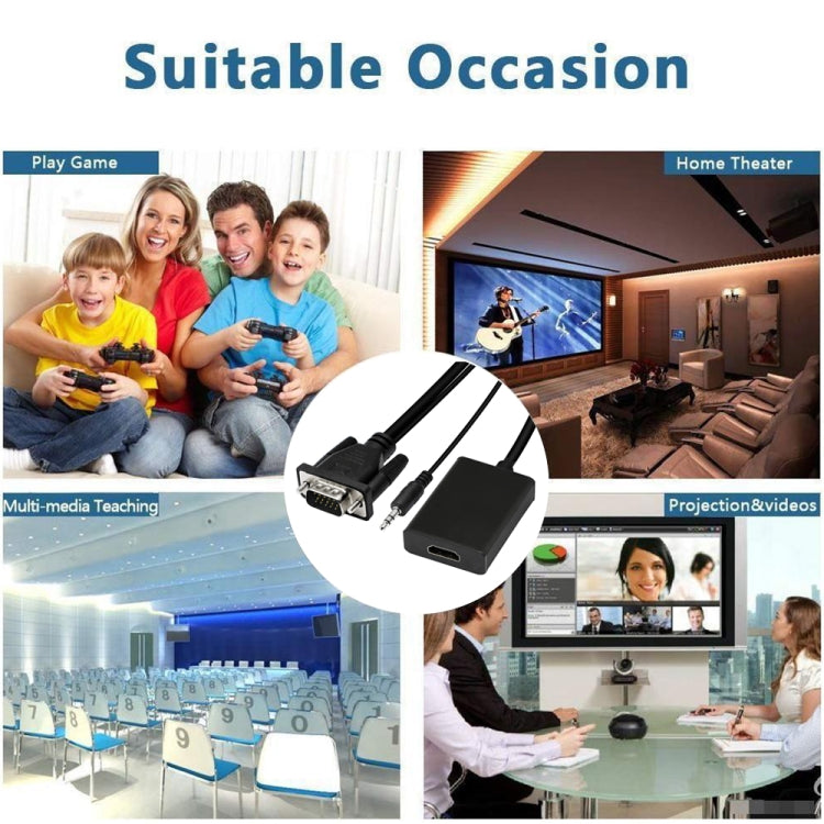 VGA + Audio to Full HD 1080P HDMI Video Converter Box Adapter for HDTV - Cable by PMC TechLife | Online Shopping South Africa | PMC TechLife