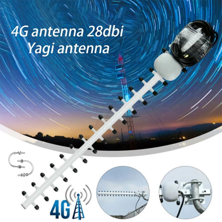 High Gain 28dBi SMA Plug 4G 696-960MHz / 1710-2690MHz Yagi Antenna - Other Accessories by PMC TechLife | Online Shopping South Africa | PMC TechLife